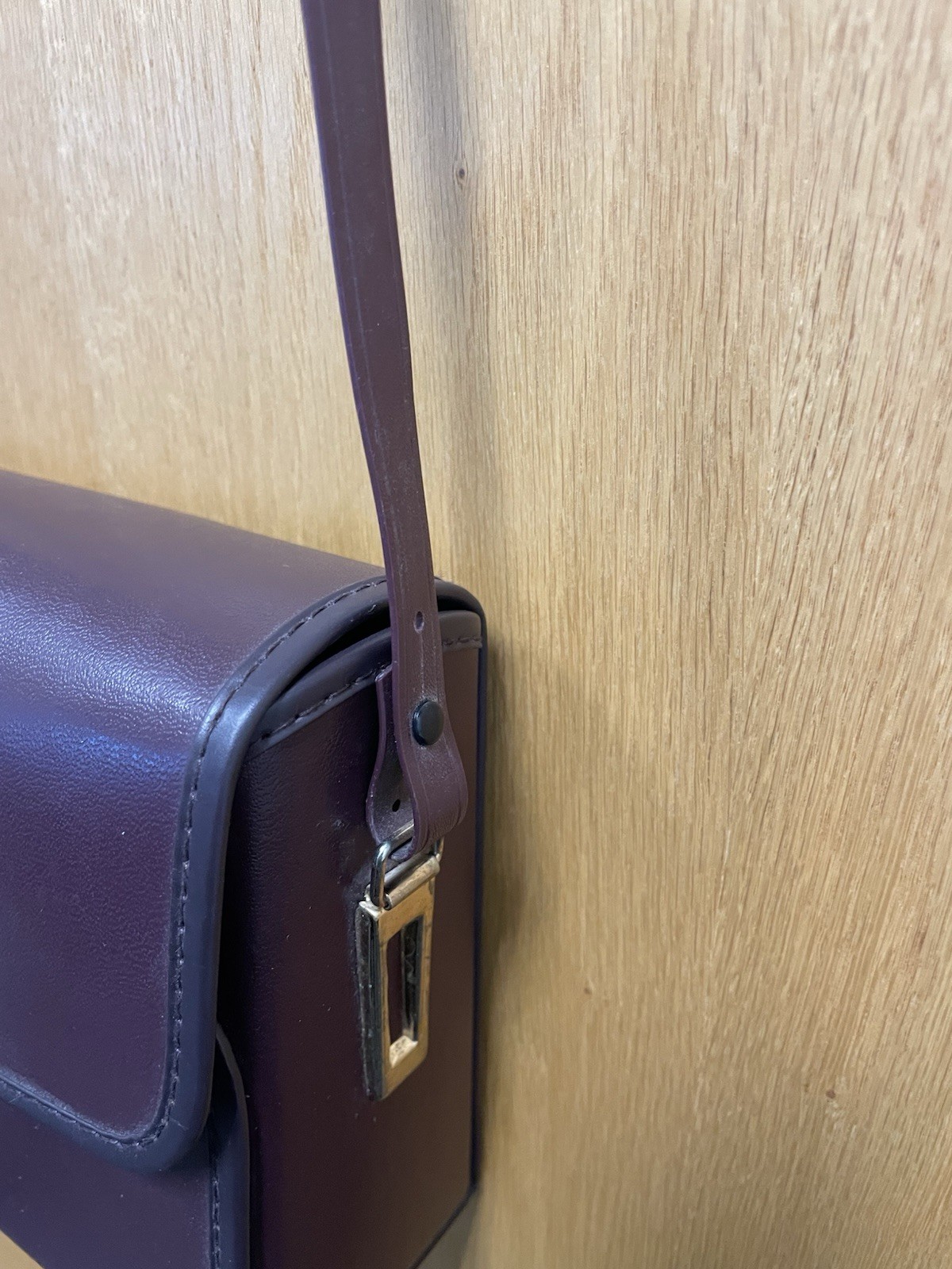 Vintage Sears Binocular Case Hard Shell Burgundy Leatherette Made In Japan Rare