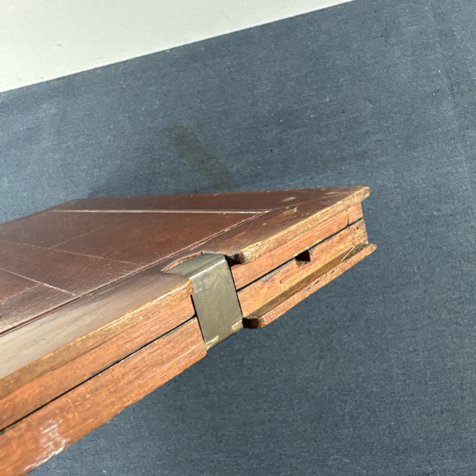8×10 Double Sided Mahogany Book Style Glass Plate Holder Tailboard Wood Camera
