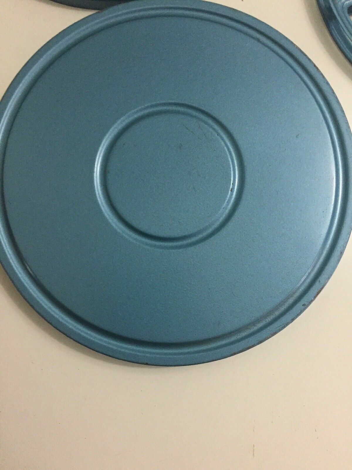 8 mm 400 ft Blue Metal Compco Corp Film Reel & Canister Ft. Myers Photo Supply