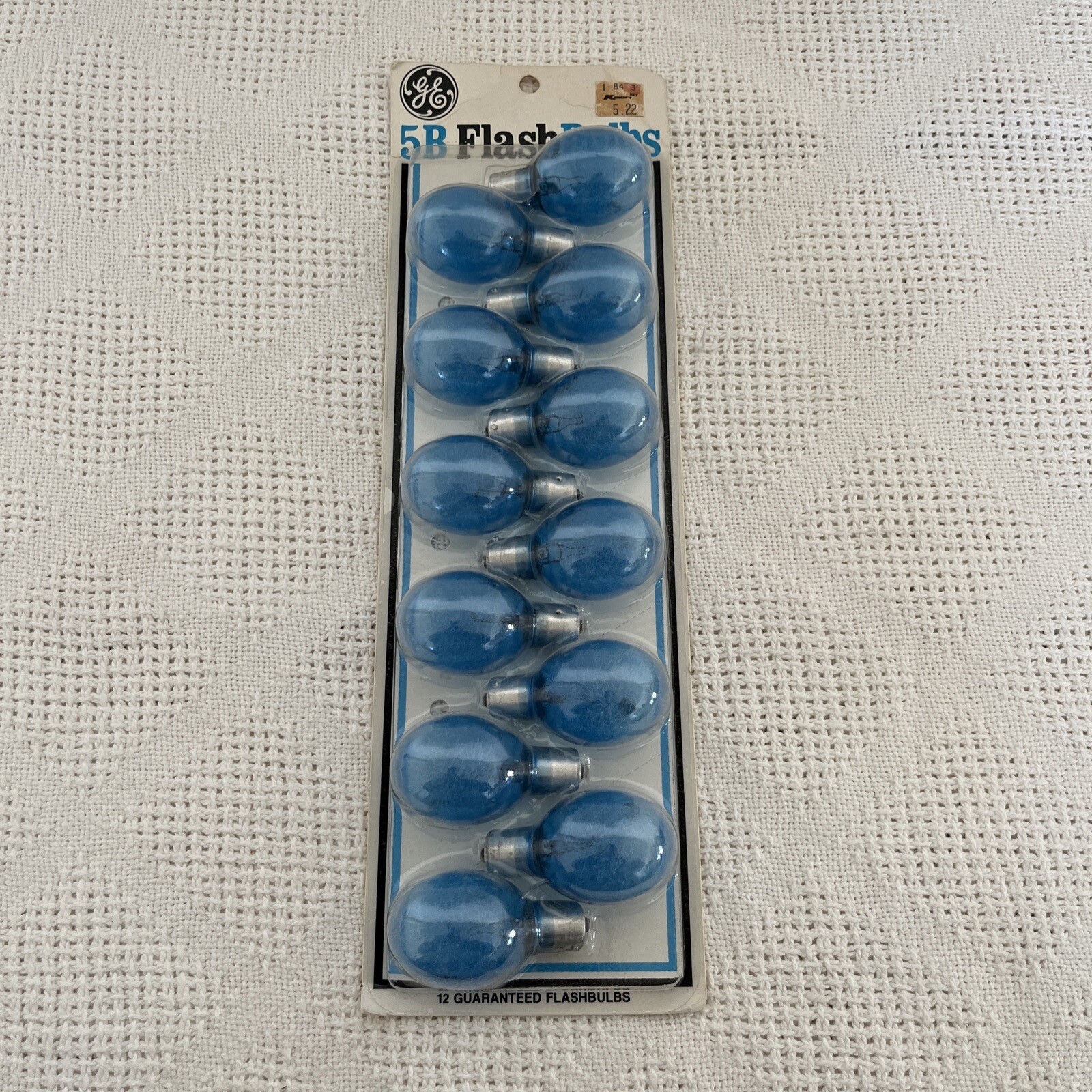 Vintage General Electric GE 5B Camera Flash Bulbs Blue NOS Pack Of 12
