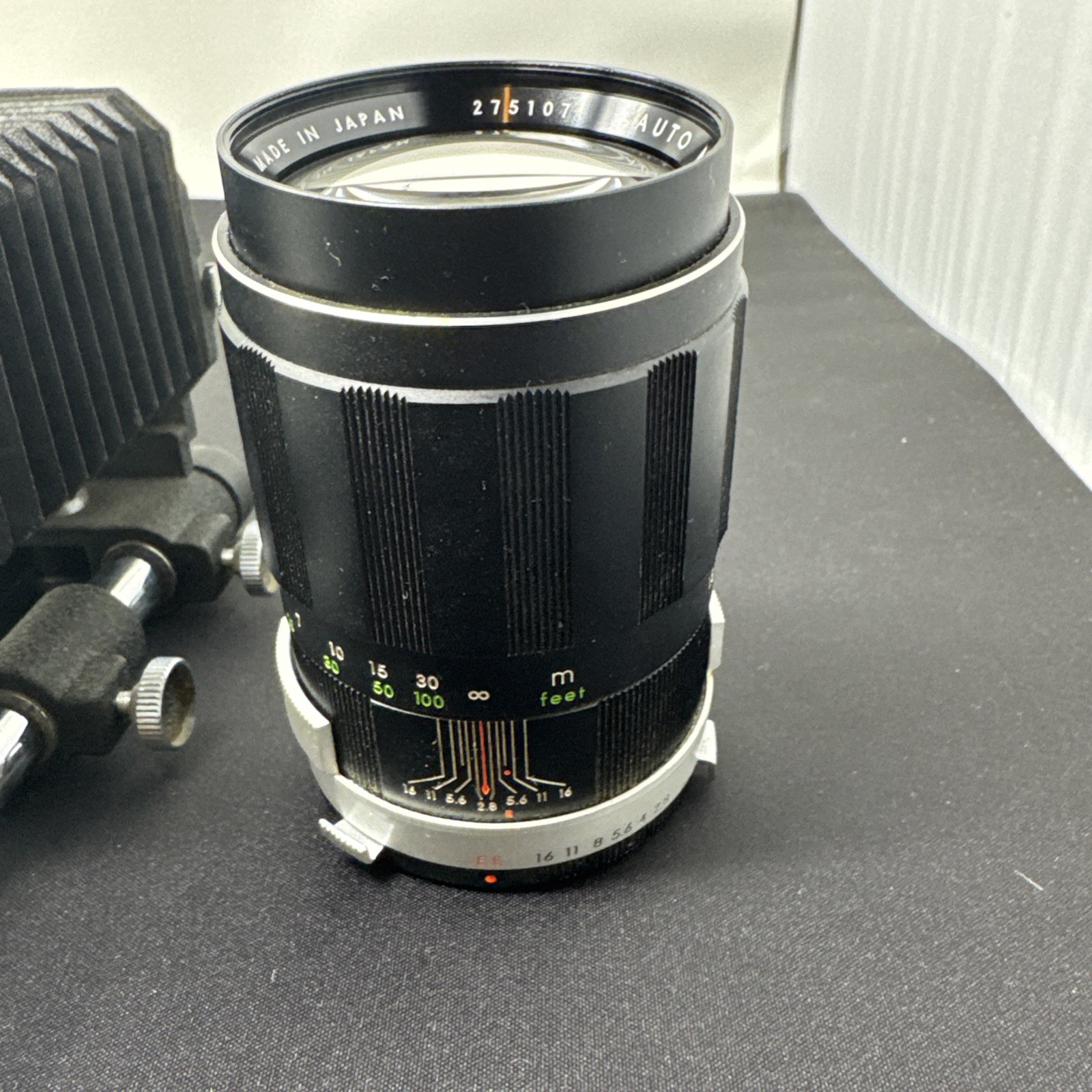 Focabell Miranda SLR System Bellows 633770 w 135mm f/ 1:2.8 Camera Lens CLEAN 📷