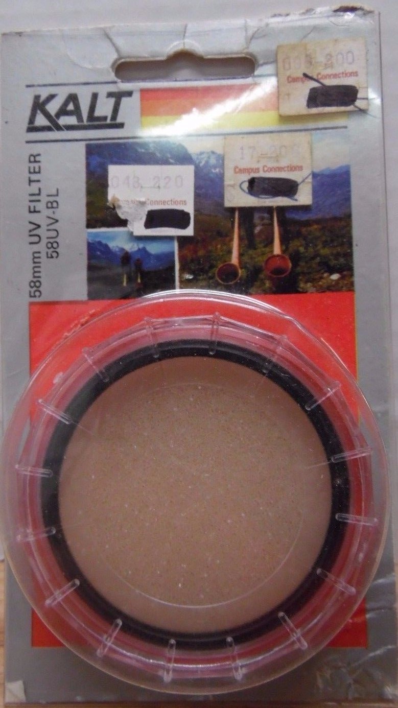 Kalt 58mm UV Filter 58UV-BL Vintage 092217DBT – 122223JET4
