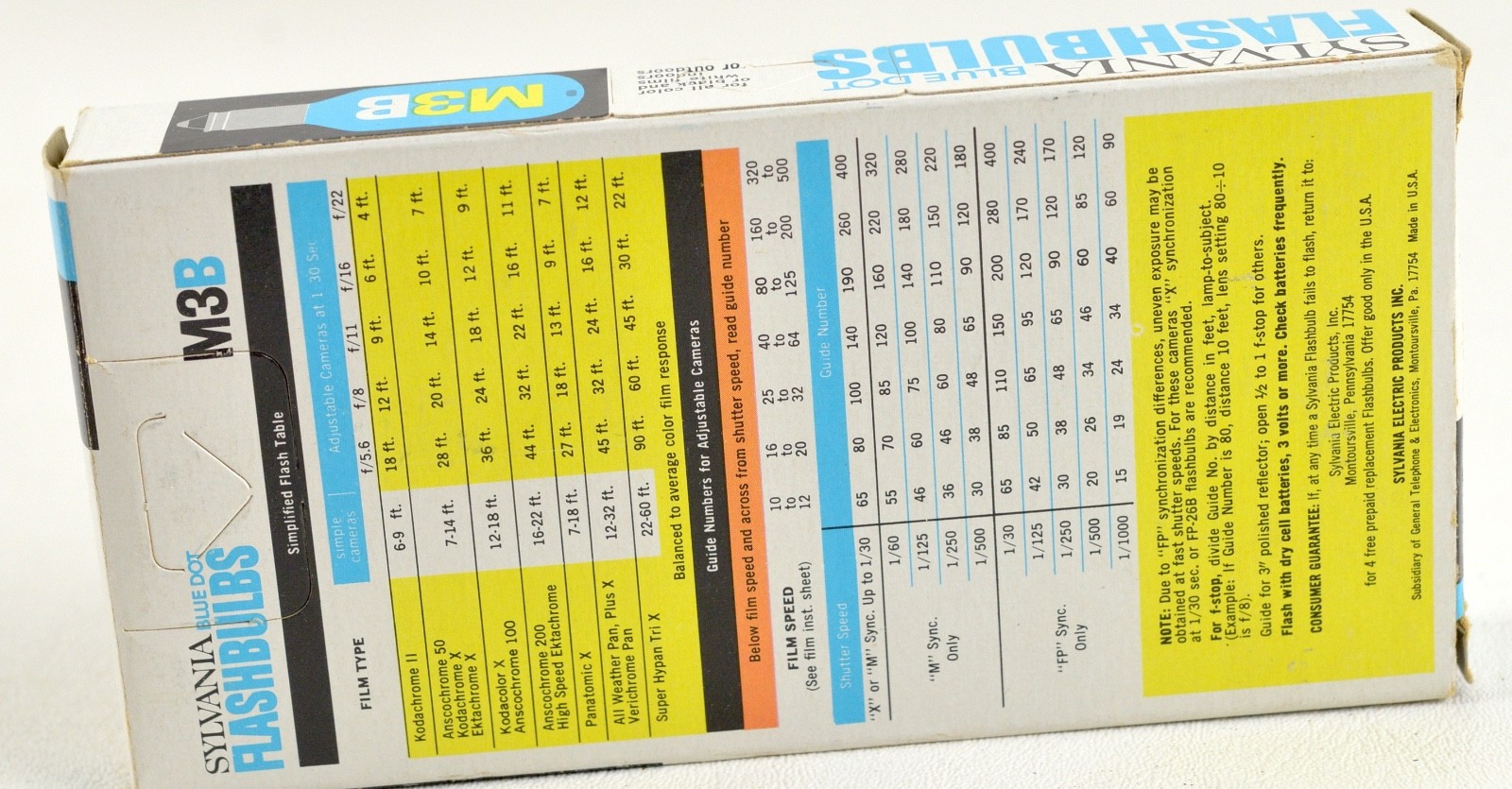 12) Vintage Sylvania M3B Blue Dot Flashbulbs