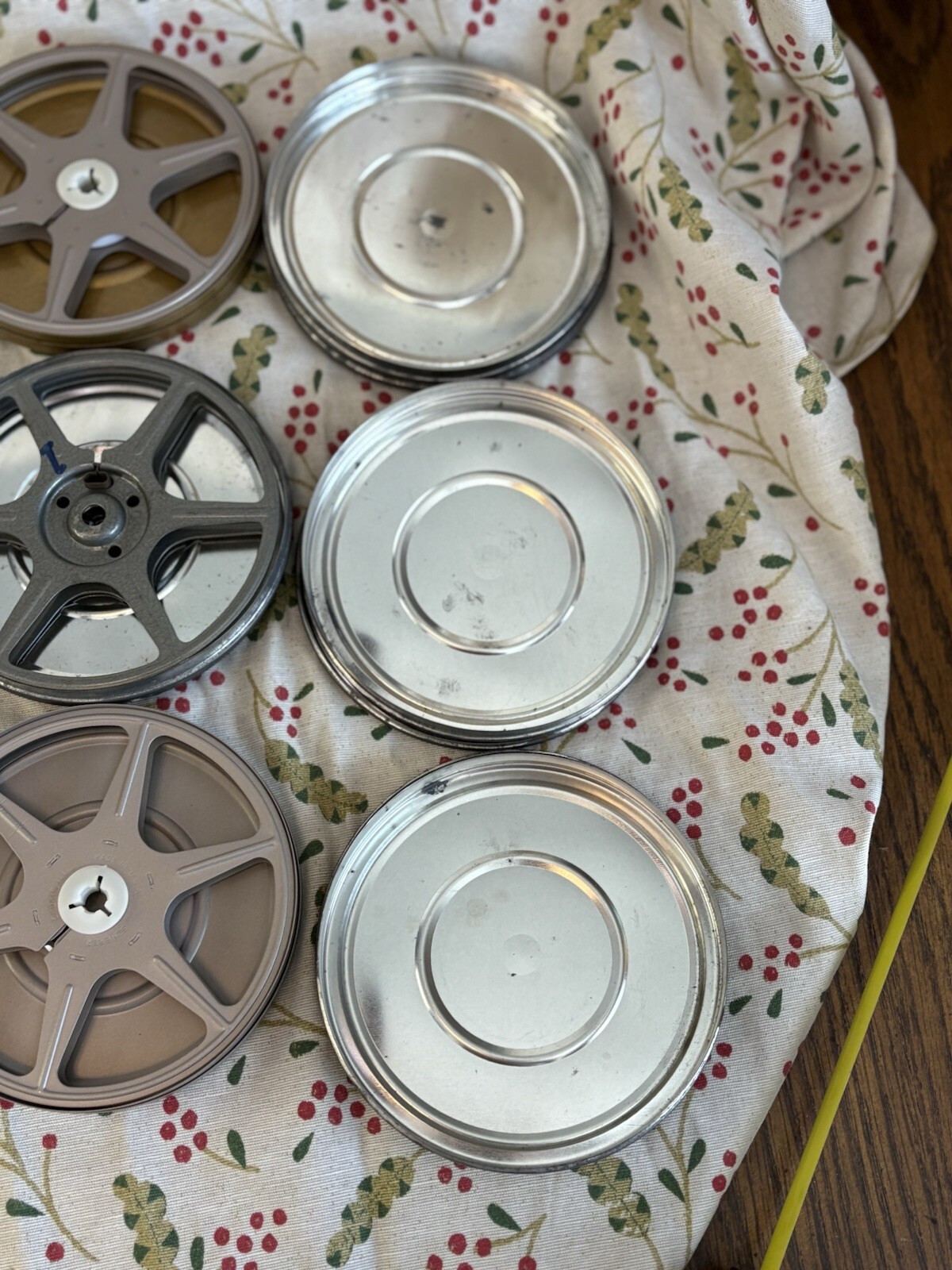 9 5″ Metal 8mm Film Reels with Canisters SCHERER & COMPCO With Carrying Case 🔥