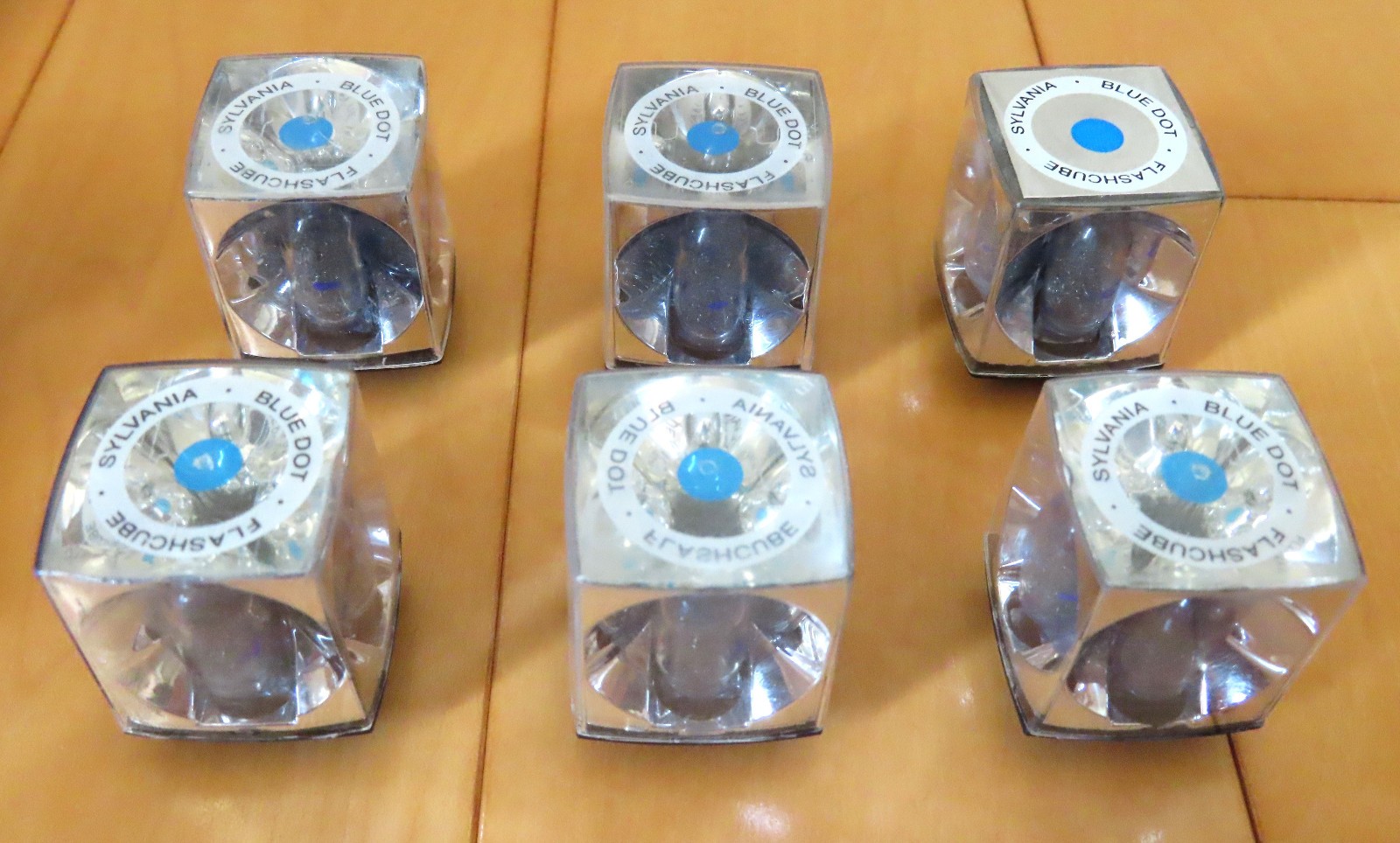 2 Boxes of 3 VTG Sylvania Blue Dot Flash Cubes (Total of 6)