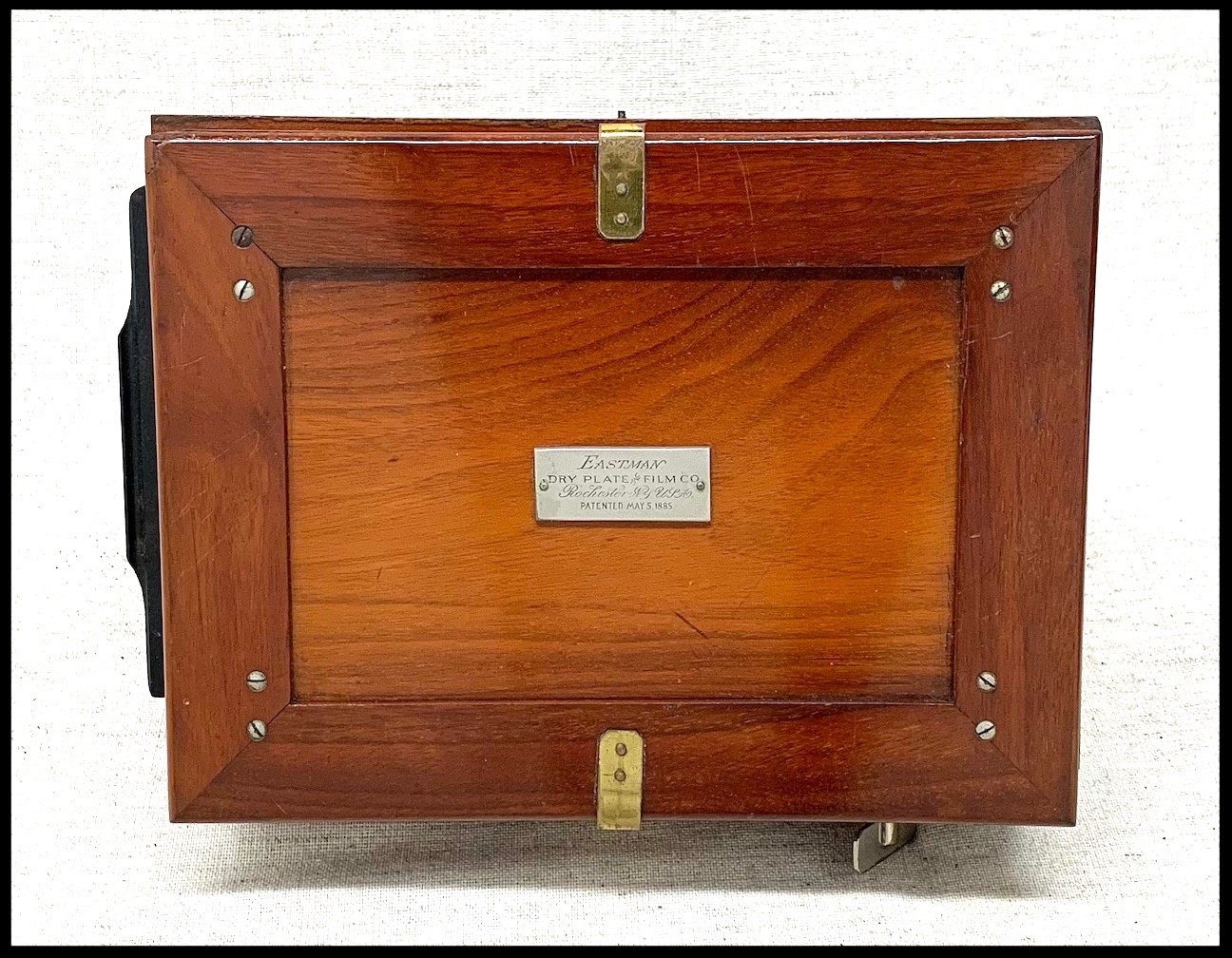 original 1885 EASTMAN WALKER 5×8 roll holder loaded with film — KODAK