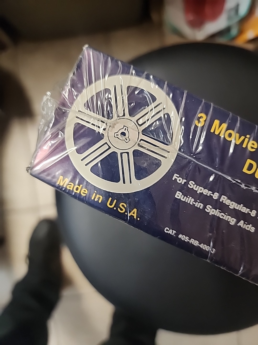 3 Movie Reels In Square Can Dual-8 400 Fort