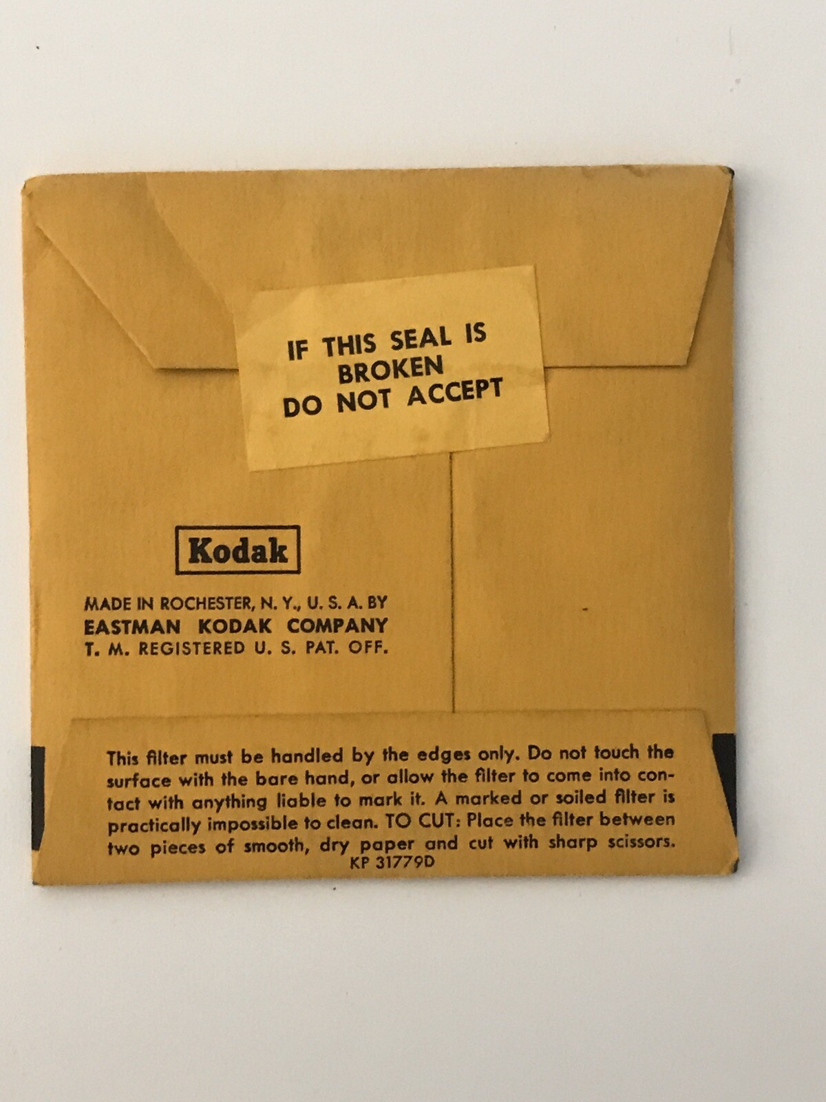 Kodak Color Compensating Gelatin Filter CC-05Y unbroken seal