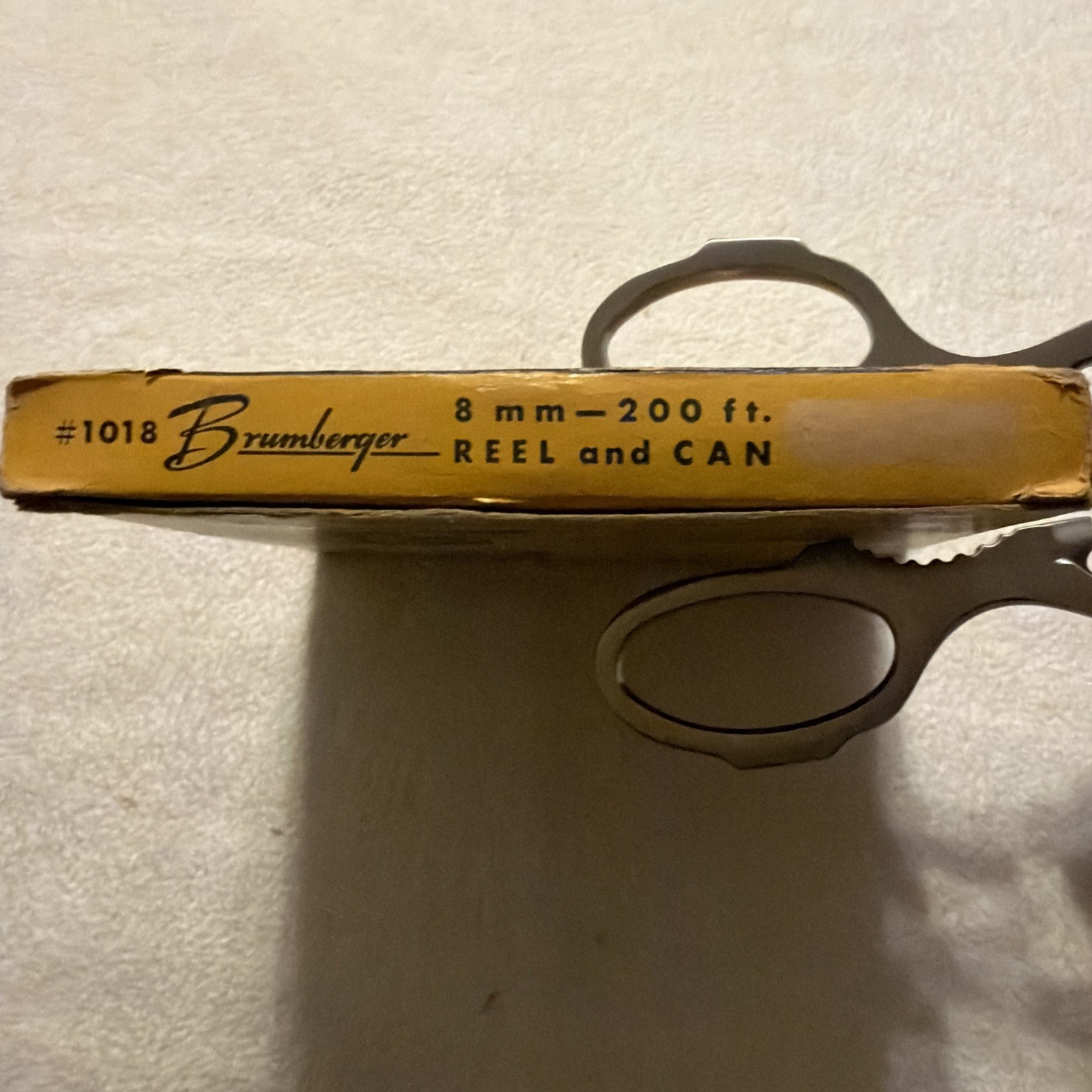 Set of 2 vintage Brumberger Reel And Can 8mm 200ft #1018 Tempered Steel Movie