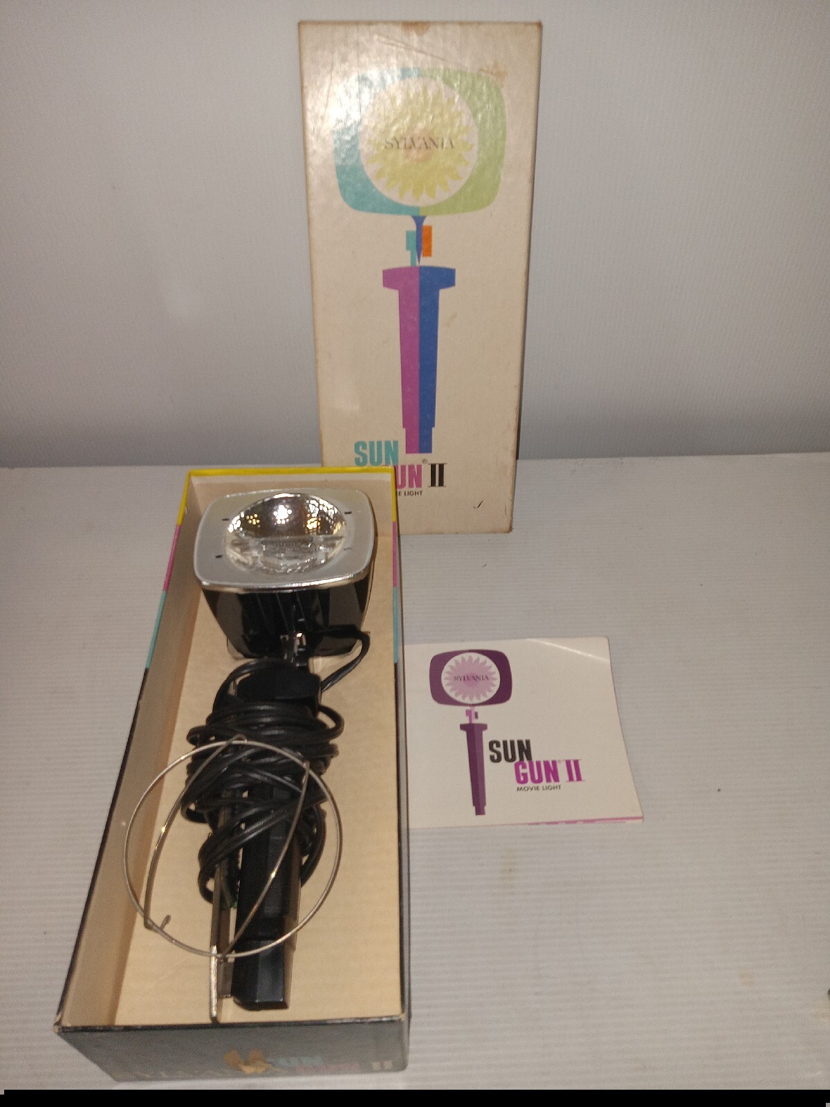 Sun Gun II 2 Movie Light Sylvania SG-55 Vintage with Box (#00u)