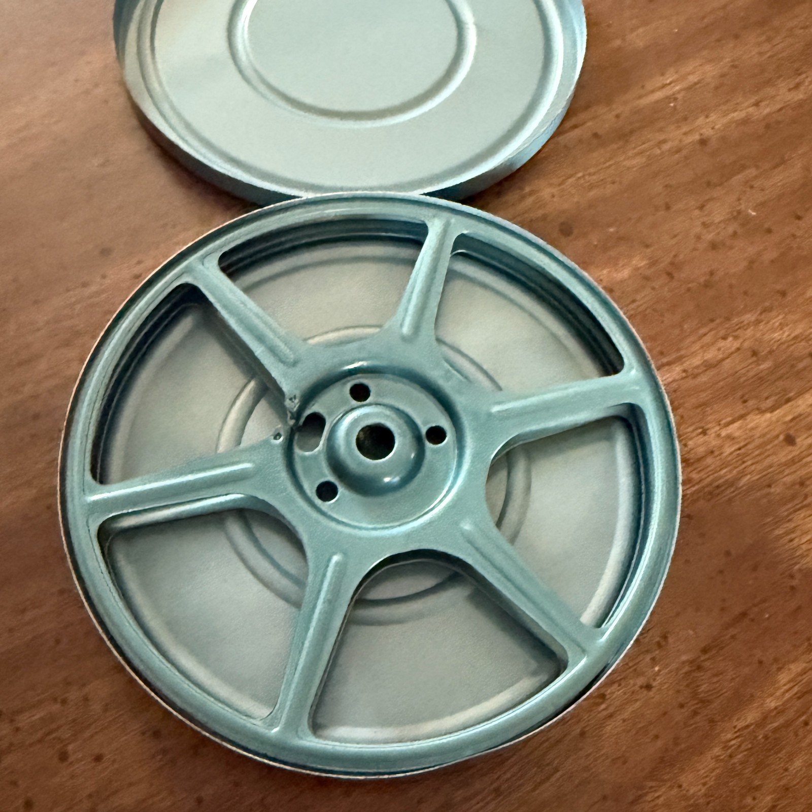 Vtg 8mm Film Blue Reel and Blue Case No Film
