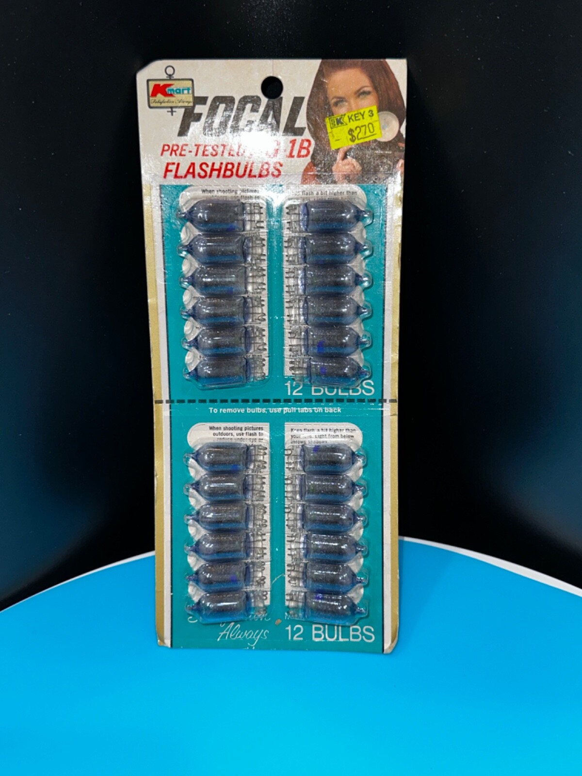 Collectible Display K-mart Store Vintage Focal AG-1B Flashbulbs 20 Count KMART
