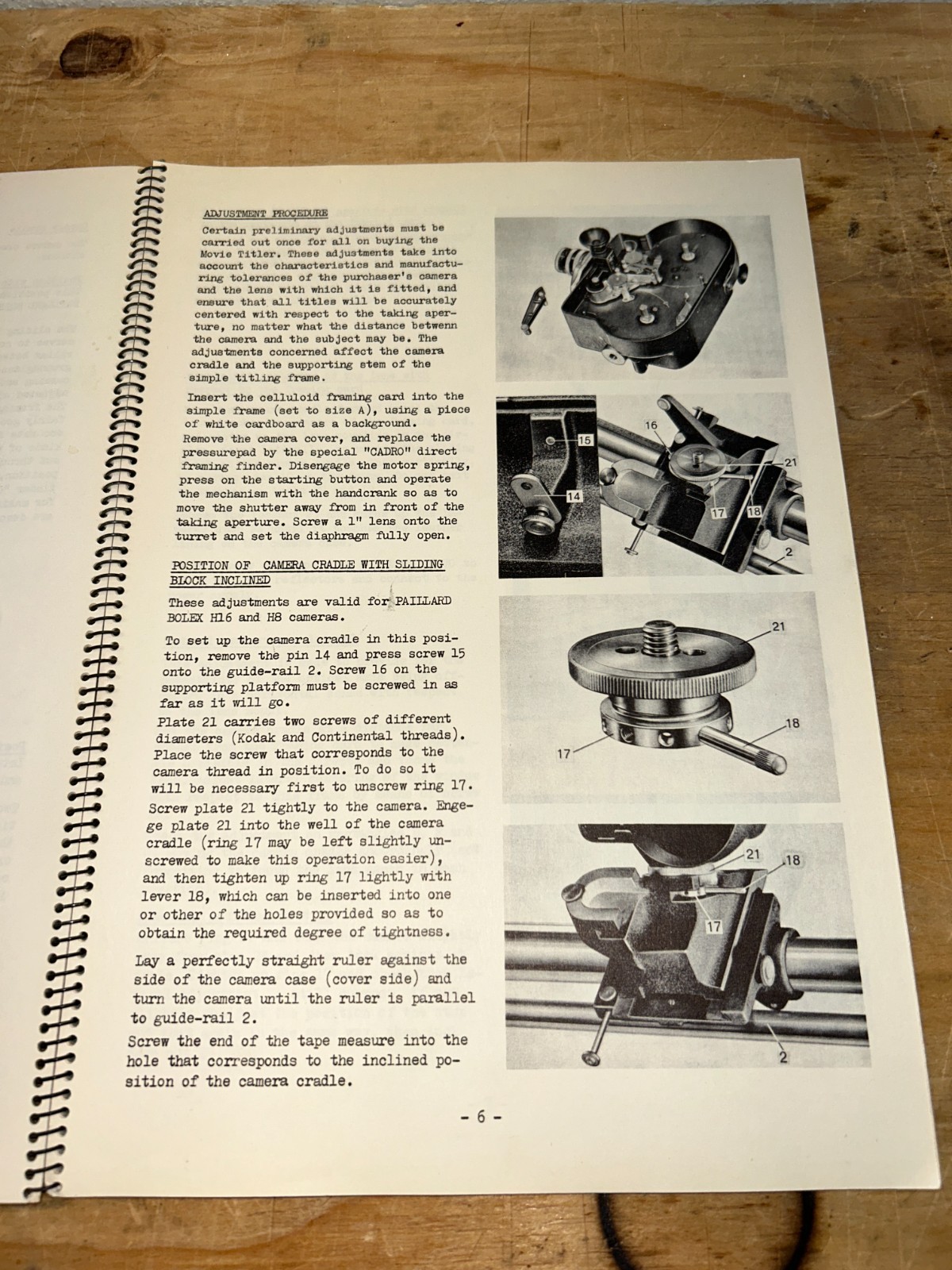 Vintage Bolex Paillard Movie Animation Rig & Premier Titler Manual 1950’s