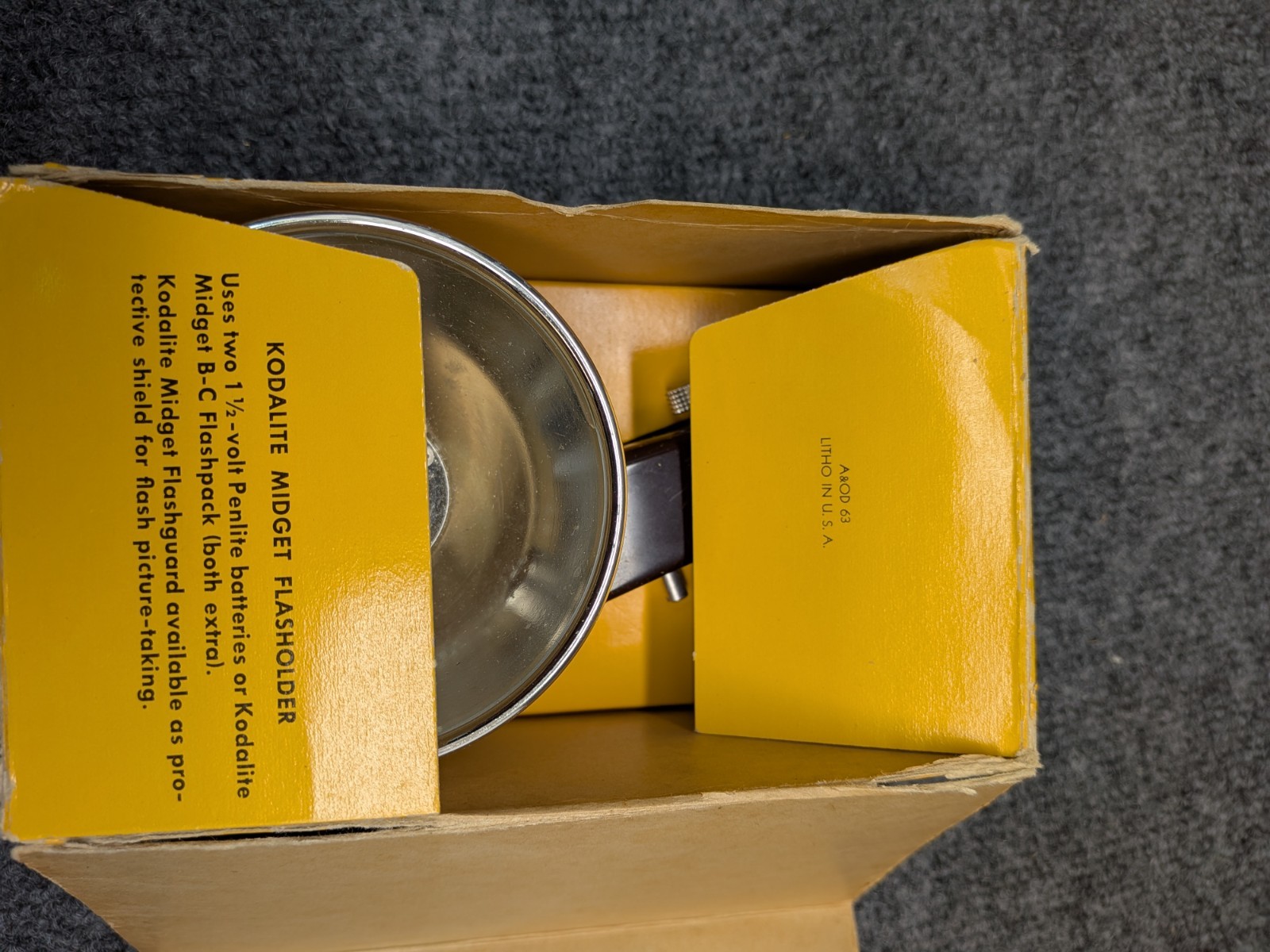 Vintage Kodak Kodalite Midget Flasholder w/ Box Camera Flash Lumaclad Reflector