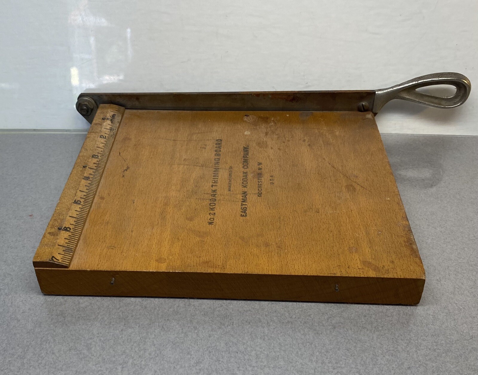 Vintage No. 2 Kodak Trimming Board EASTMAN KODAK Advertising Paper Cutter