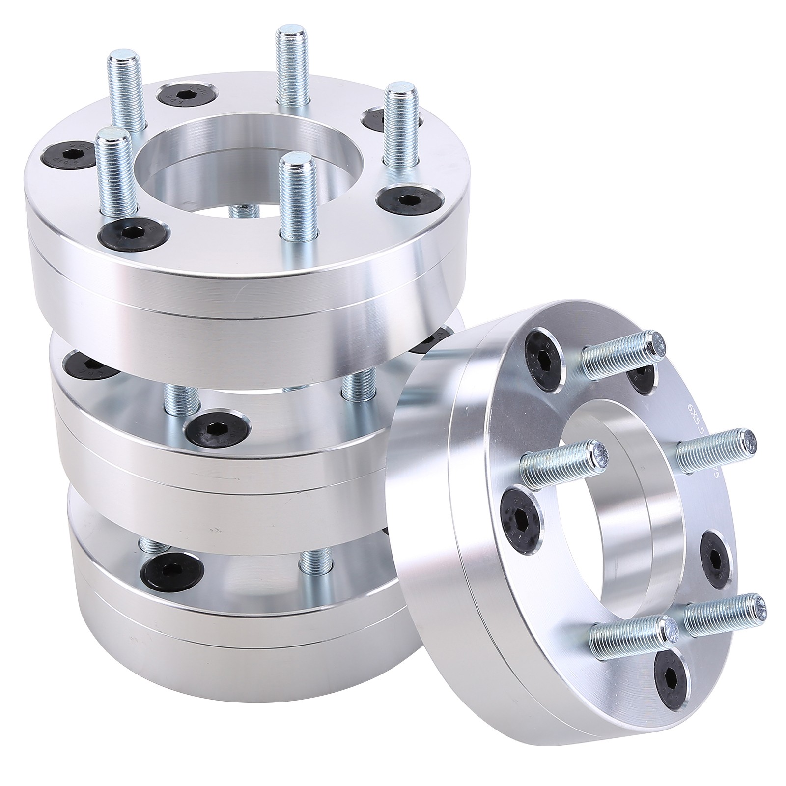 4pc 6X5.5 to 5X4.75 Flange Hubcentric Wheel Spacers 1 Inch 5 Lug Studs for Corve