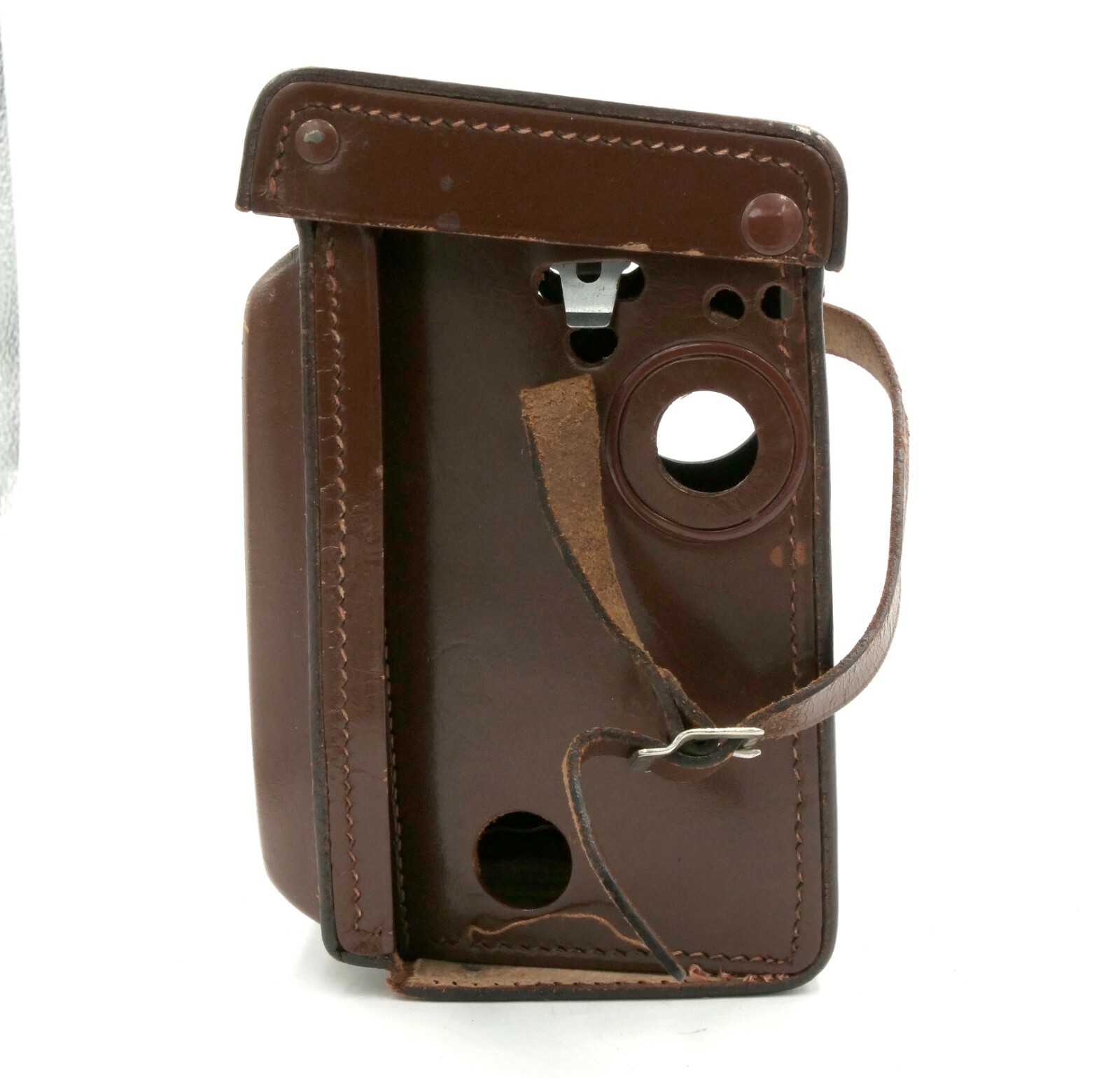 Pair (2) of Rollei Original Hard Brown Leather Cases for Rolleicord TLR Camera