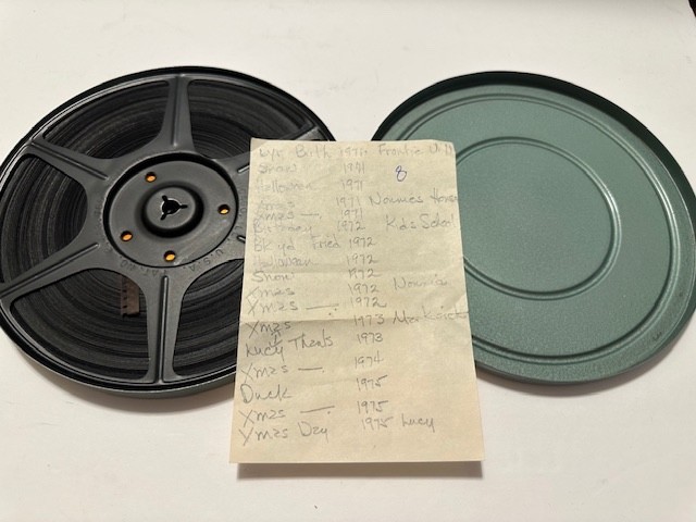 Vintage Reel to Reel 8MM w/ 7″ Metal Reel & Case Birthday Snow Christmas 1970’s