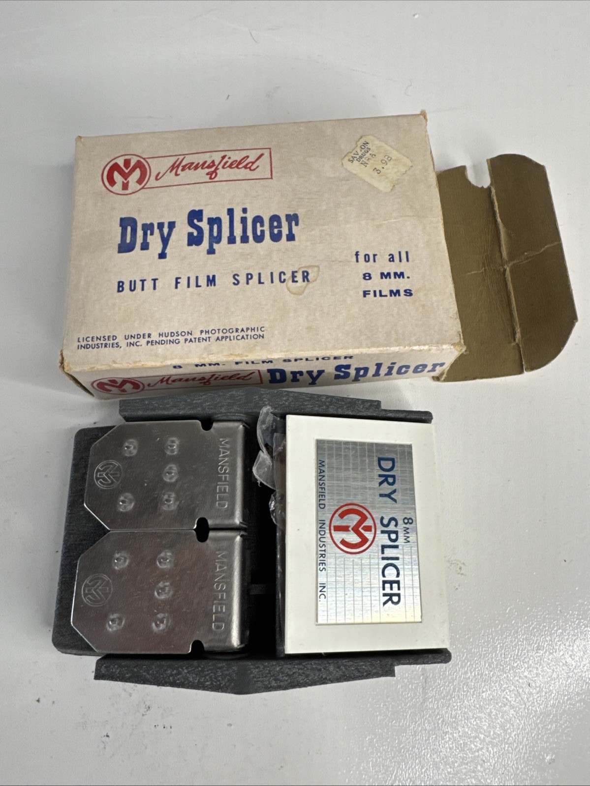 Mansfield Dry Splicer Butt Film Splicer 8mm Films Movies w/ box