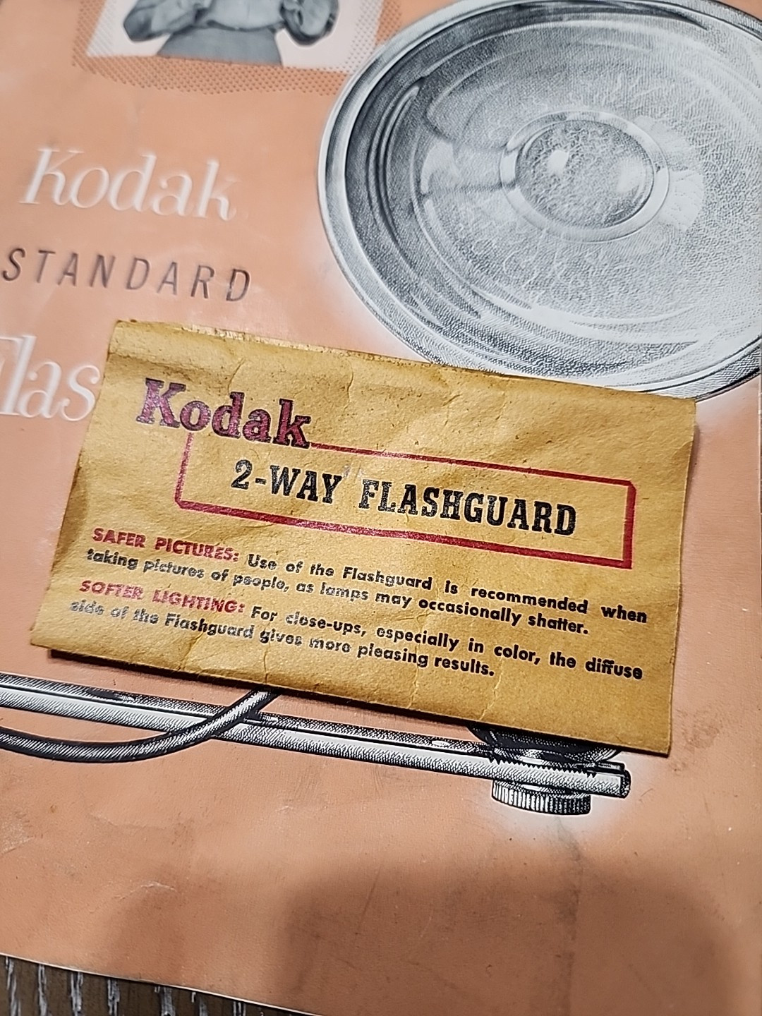 Vintage Kodak Standard Flasholder W/ Reflector & Flashguard