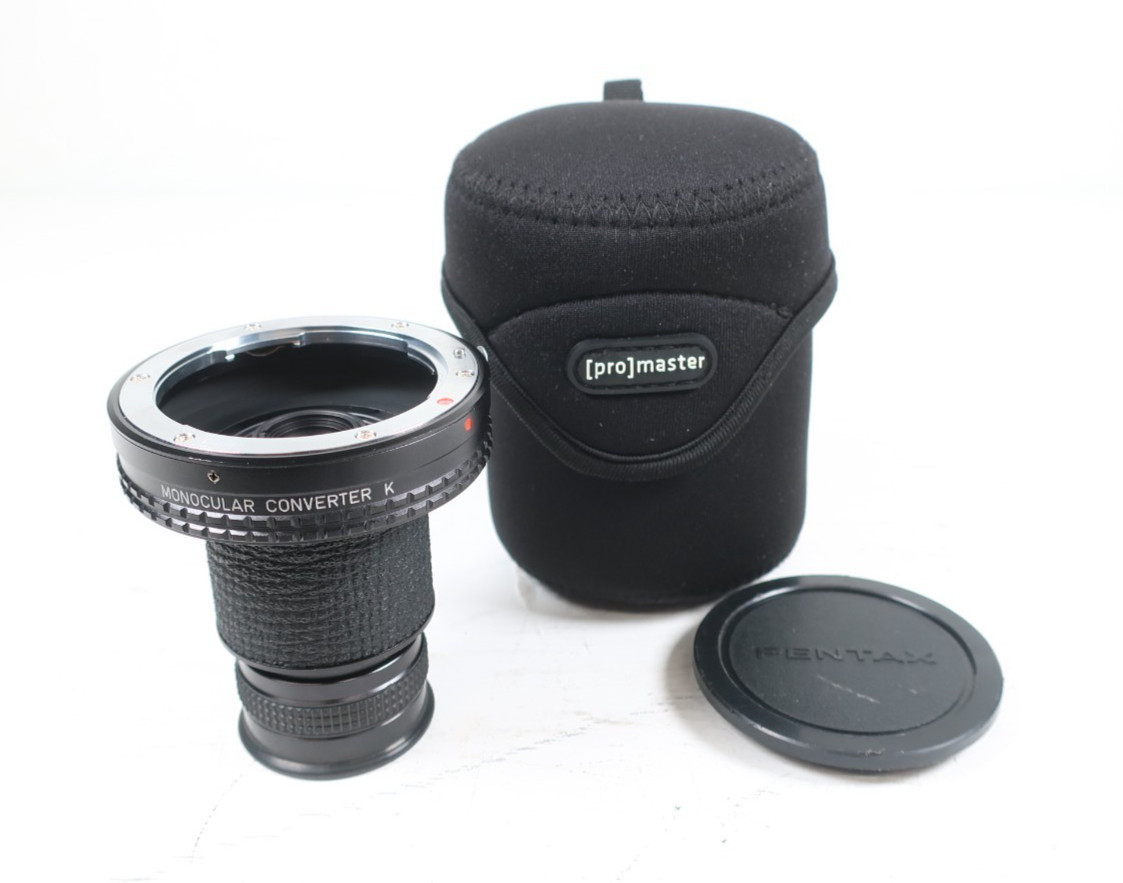 Asahi Pentax Monocular Converter K 2X Teleconverter PK Mount w/ Front Cap & Case