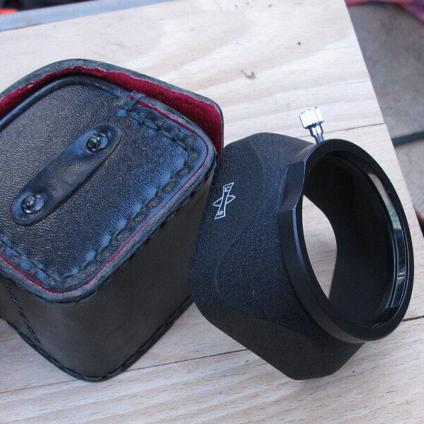 Mamiya TLR c330 lens hood 48mm clamp on for black finish 80mm 2.8 lenses & case