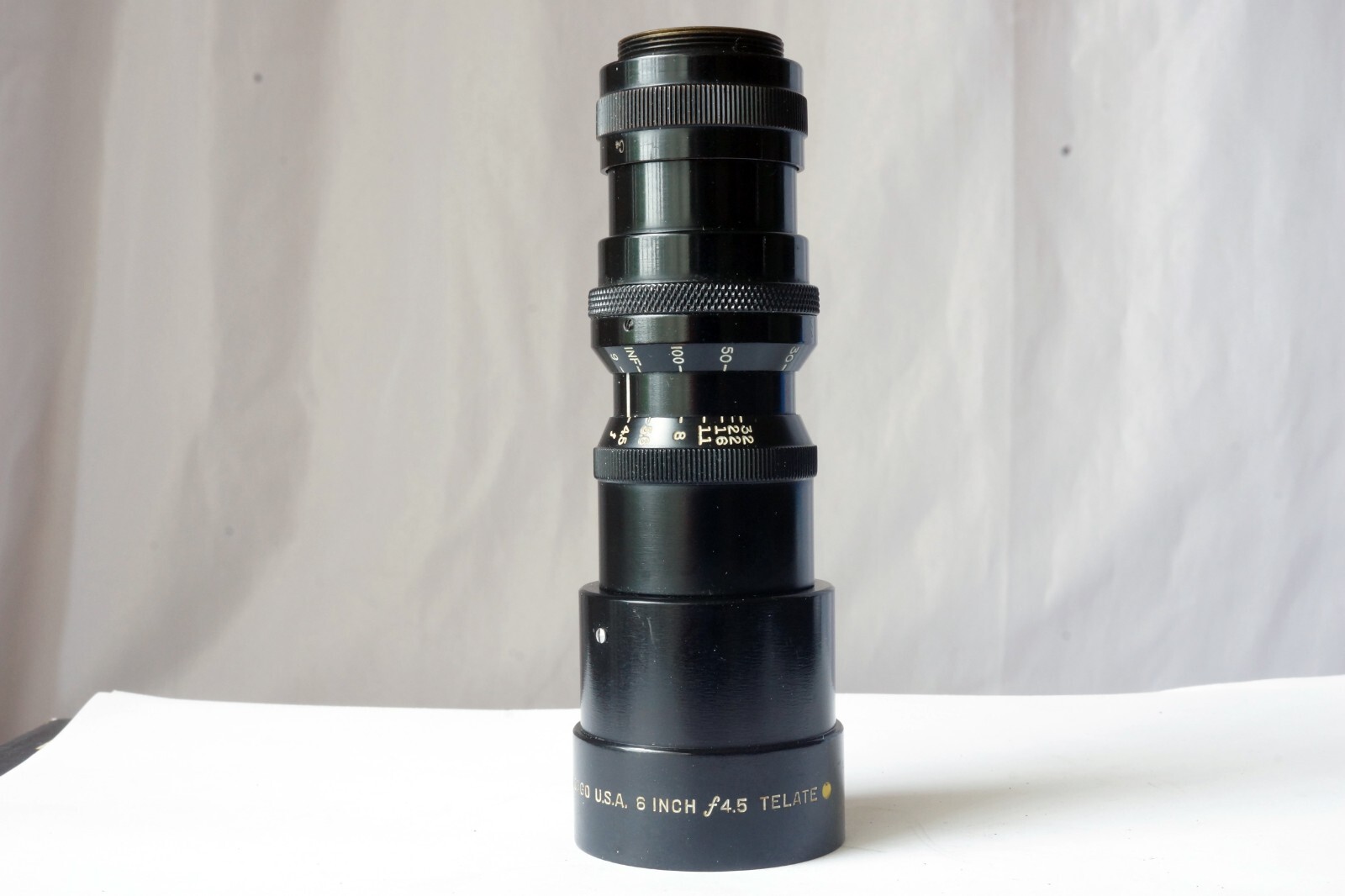 B & H Telate 6″ 150mm F4.5 Black Cine Camera Lens C Mount Good Working Order