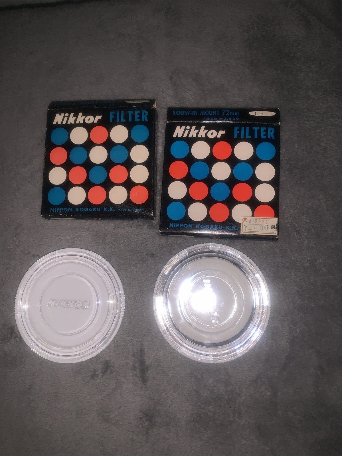 Vintage 1970s Nikon /nikkor Filters 72mm Screw-in Mounts READ B4 BUYING