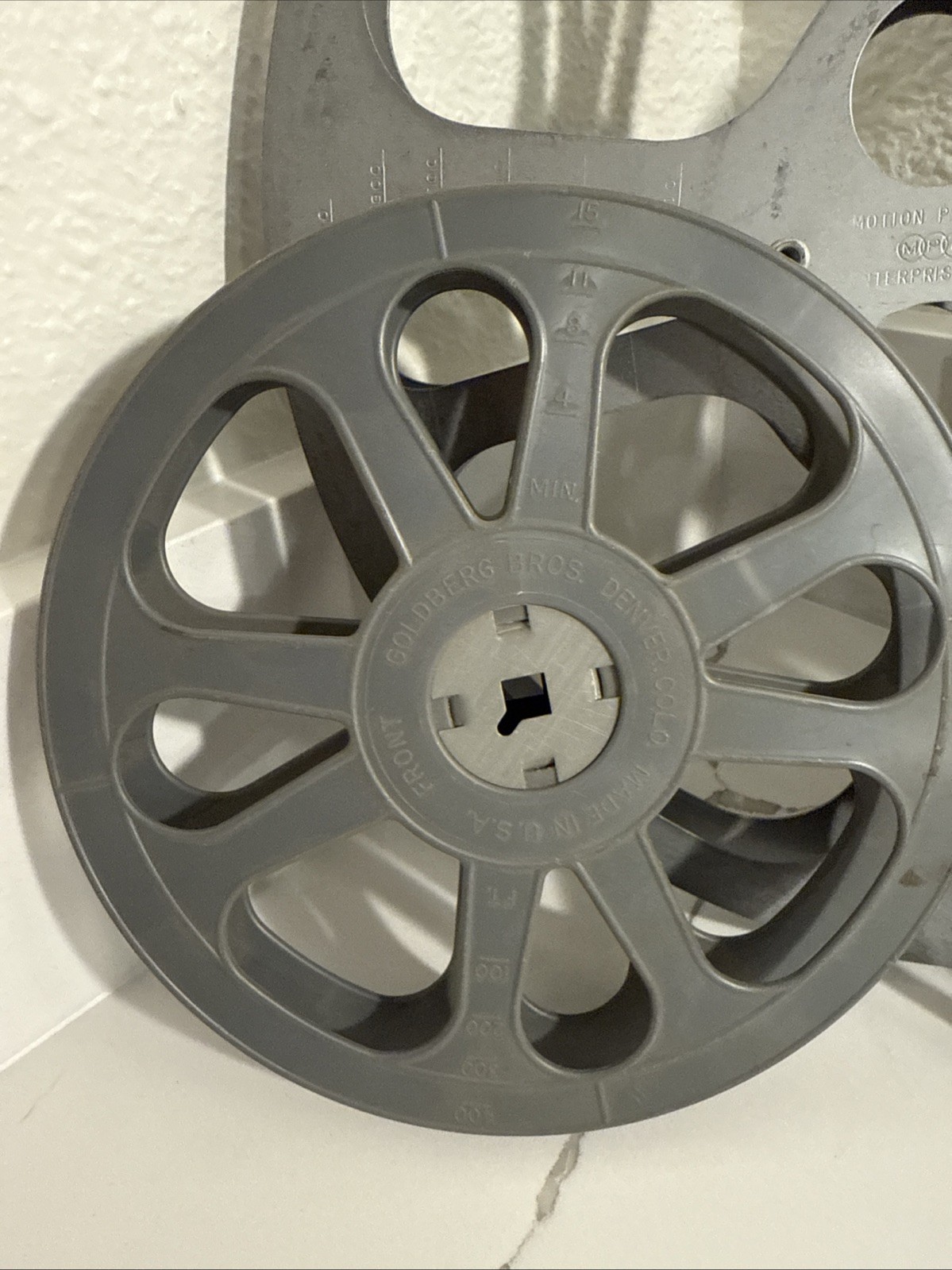 6 Vintage Metal Film Reels – Goldberg Bros, Plio-magic, Motion picture Enterpris