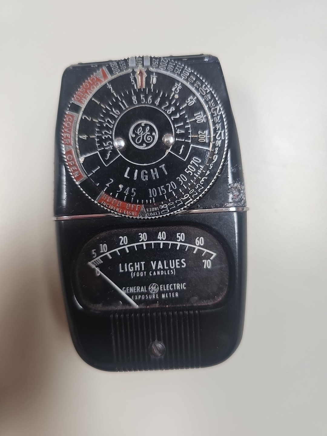 GE Light meter, Vintage Exposure meter Model 8DW58Y4