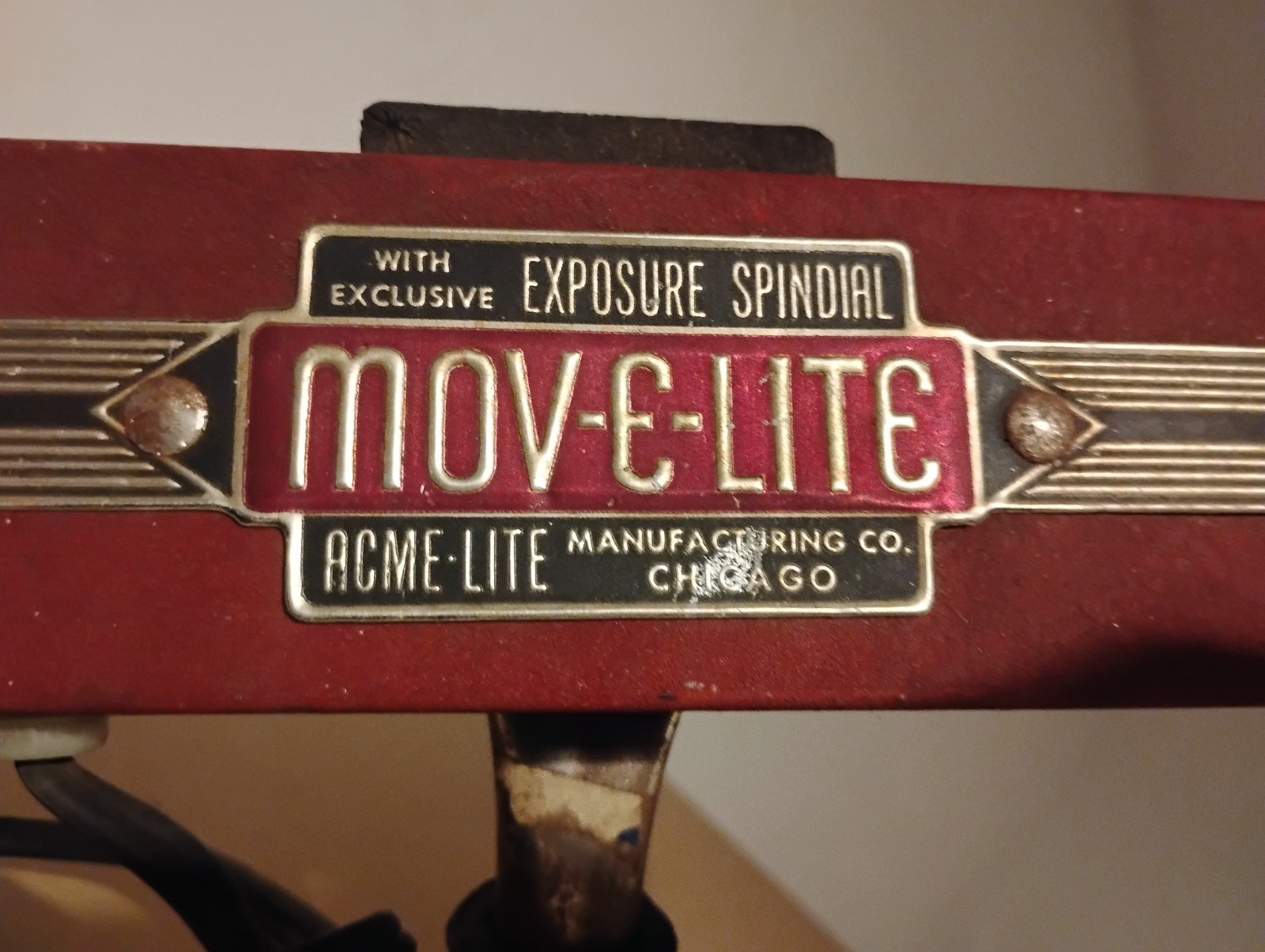 VINTAGE ACME LITE MOV-E-LITE 2-bulb filming set as is