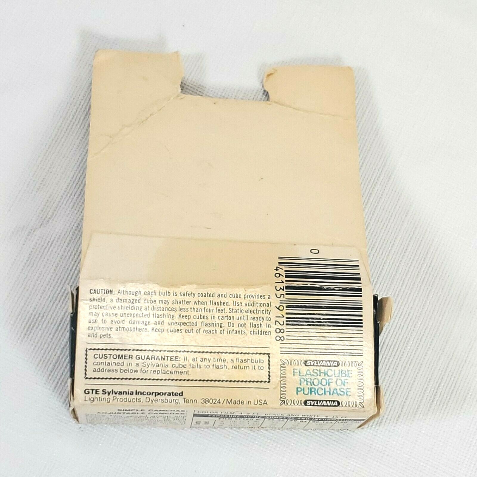 Sylvania Flashcubes Box of 3 Vintage Blue Dot