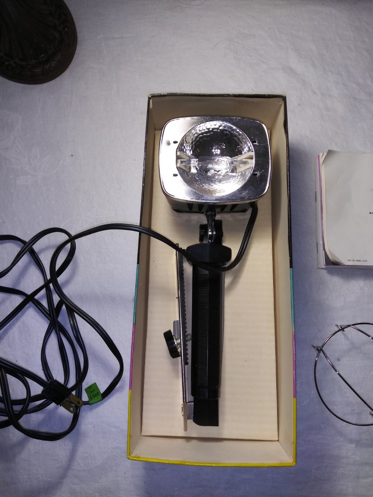 Vintage Sun Gun II 2 Movie Light Sylvania SG-55 Working with Box & Instructions