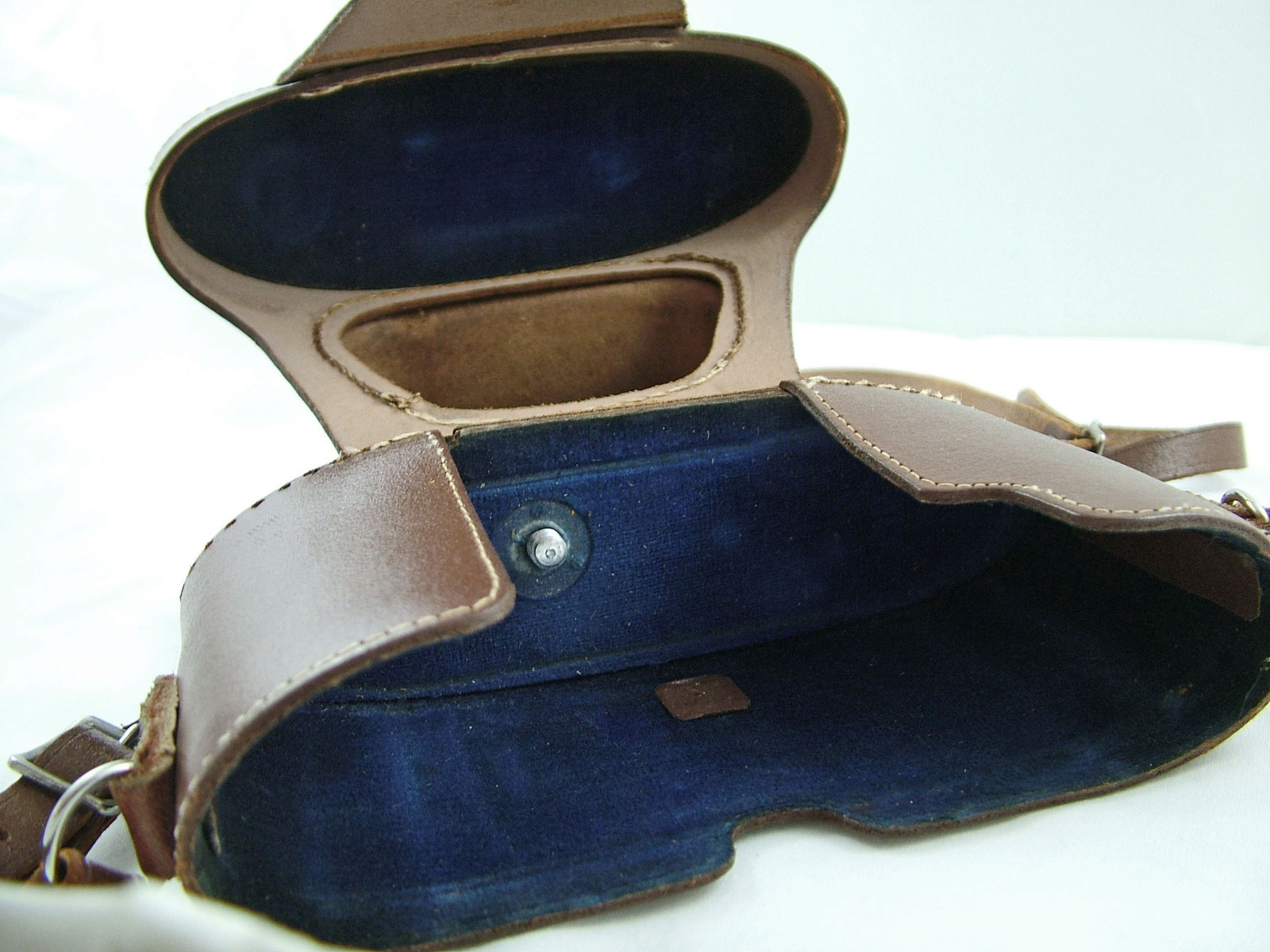 RARE VINTAGE PRAKTICA RIVAL REFLEX BROWN LEATHER CAMERA CASE WITH STRAP