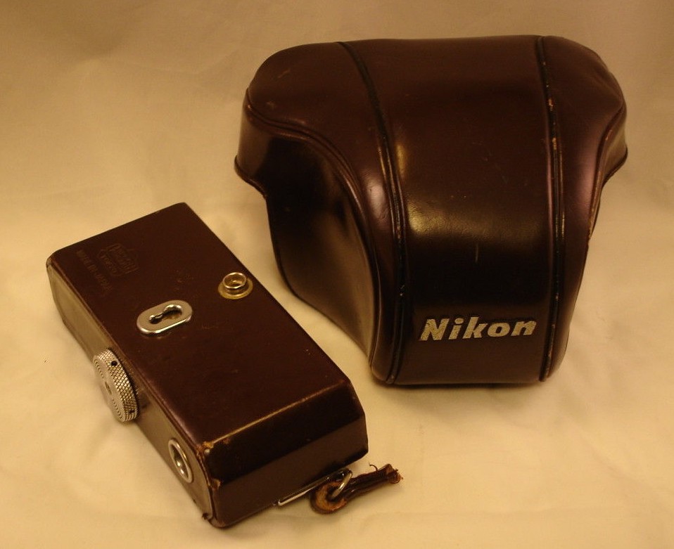 Nikon vintage leather camera case / cover & set of close-up filters