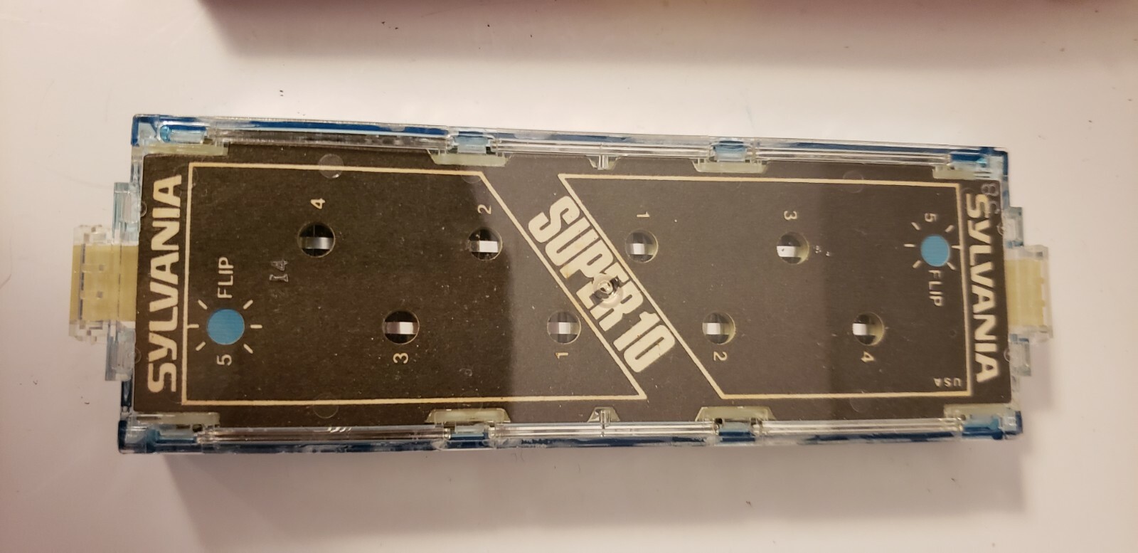 VINTAGE SYLVANNIA FLIP FLASH SUPER 10–GTE BLUE DOT FLASH BULBS–NIB