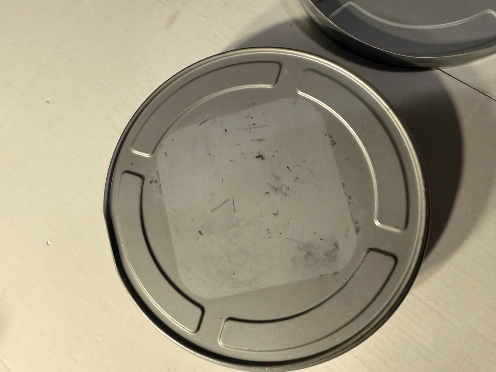 Vintage 7 Inch Metal Film Canisters No Brand Name
