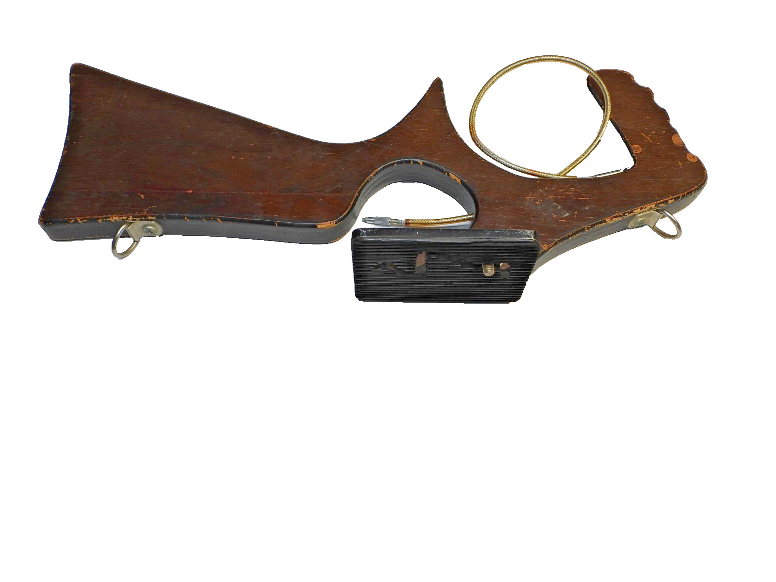 Vintage Dasco Camera Mount Wood Gun Rifle Stock w/ Cable Trigger Shutter