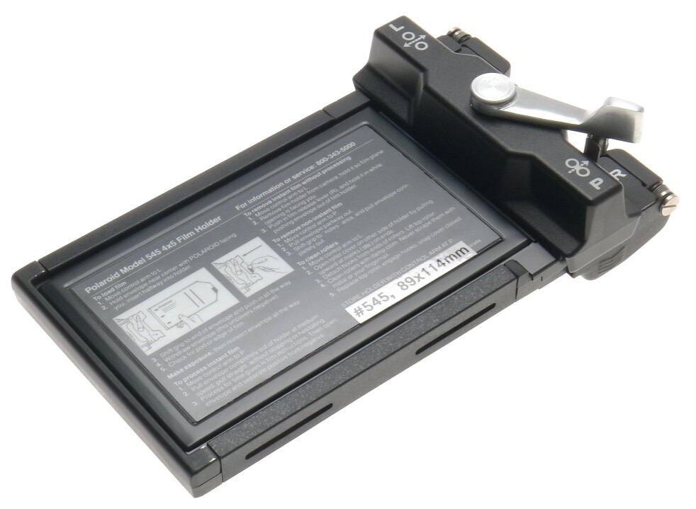 POLAROID 545 FOR FILM PACKS 9x12cm MINT BOX COMPLETE INSTANT FILM HOLDER LINHOF
