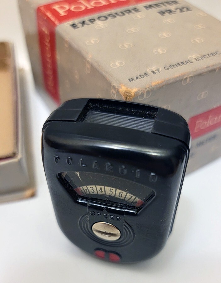 Vintage Polaroid Exposure Meter PR-22 W/Original Box & Manual General Electric