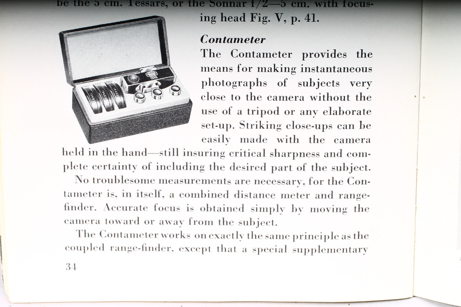 ZEISS IKON 1343 CONTAMETER CLOSEUP LENS SET FOR CONTAX 35MM CAMERAS