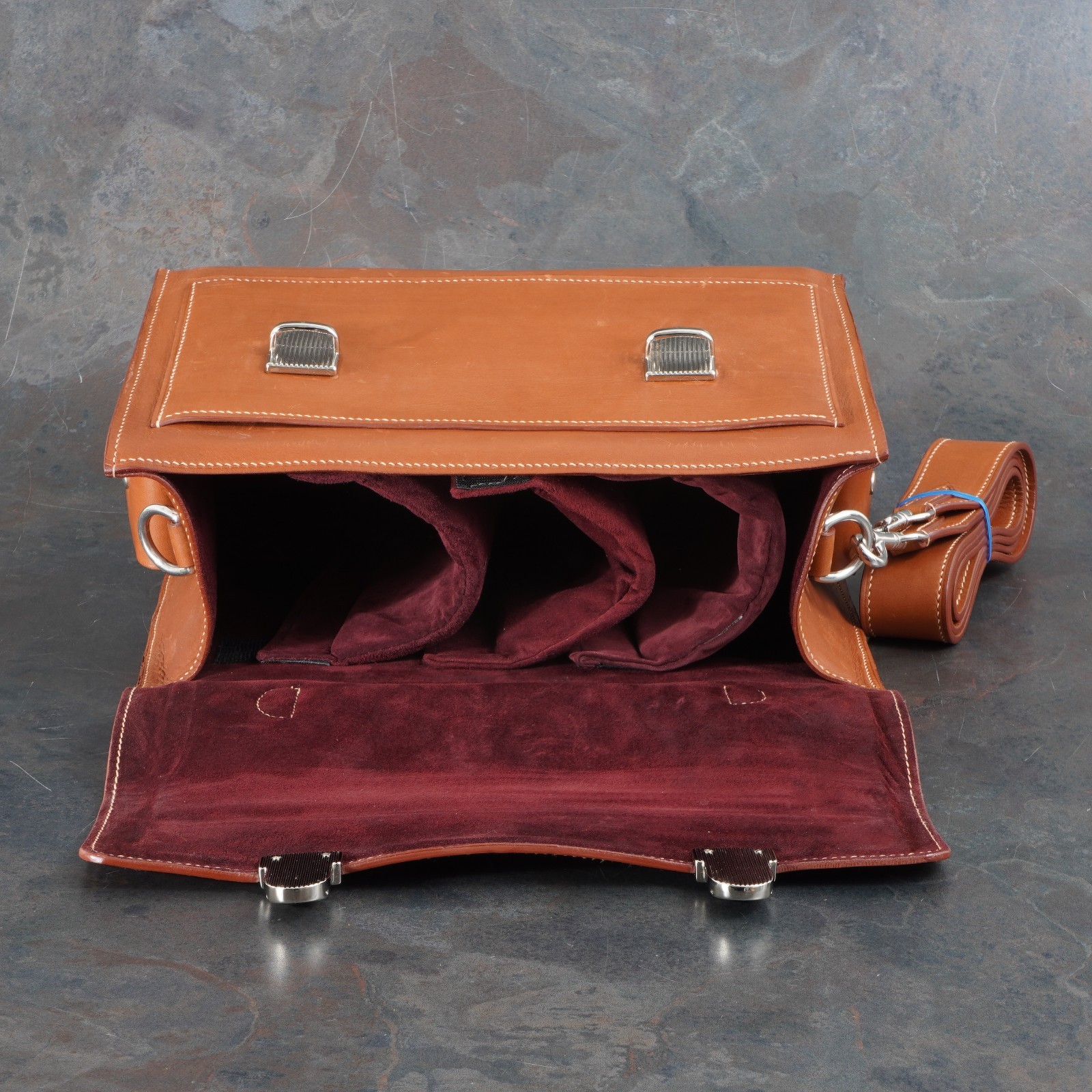 :Decrypto Custom Brown/Tan Swift Leather Camera Bag for Leica M – 1 of 1