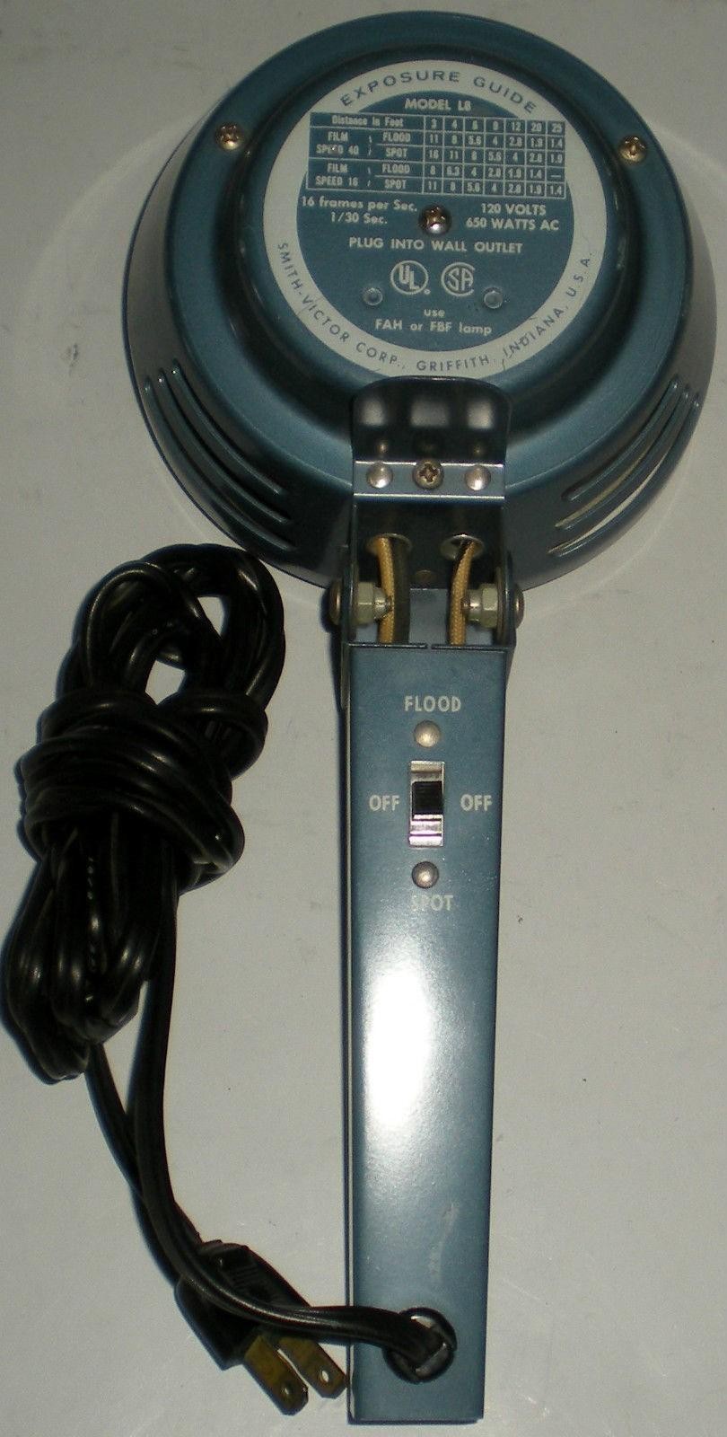 CAMERA PHOTOGRAPHY LIGHT LIGHTING SPOT FLOOD SMITH VECTOR MODEL L8 120V 650 WATT