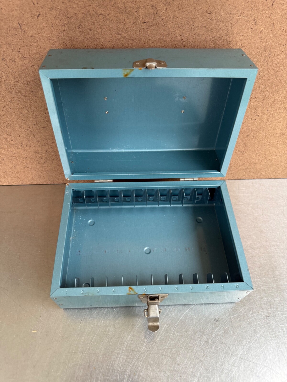 Vintage . Brumberger & Adams Metal Film Can Storage Case Box Containers