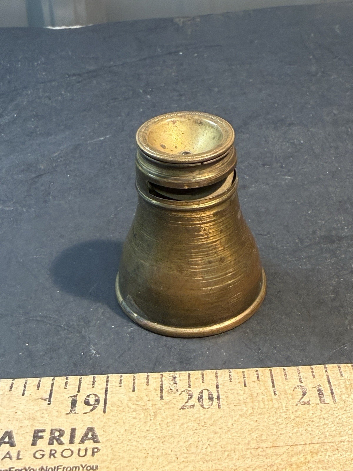 Antique Brass Optical Housing / Eyepiece – Magic Lantern or Microscope Part?