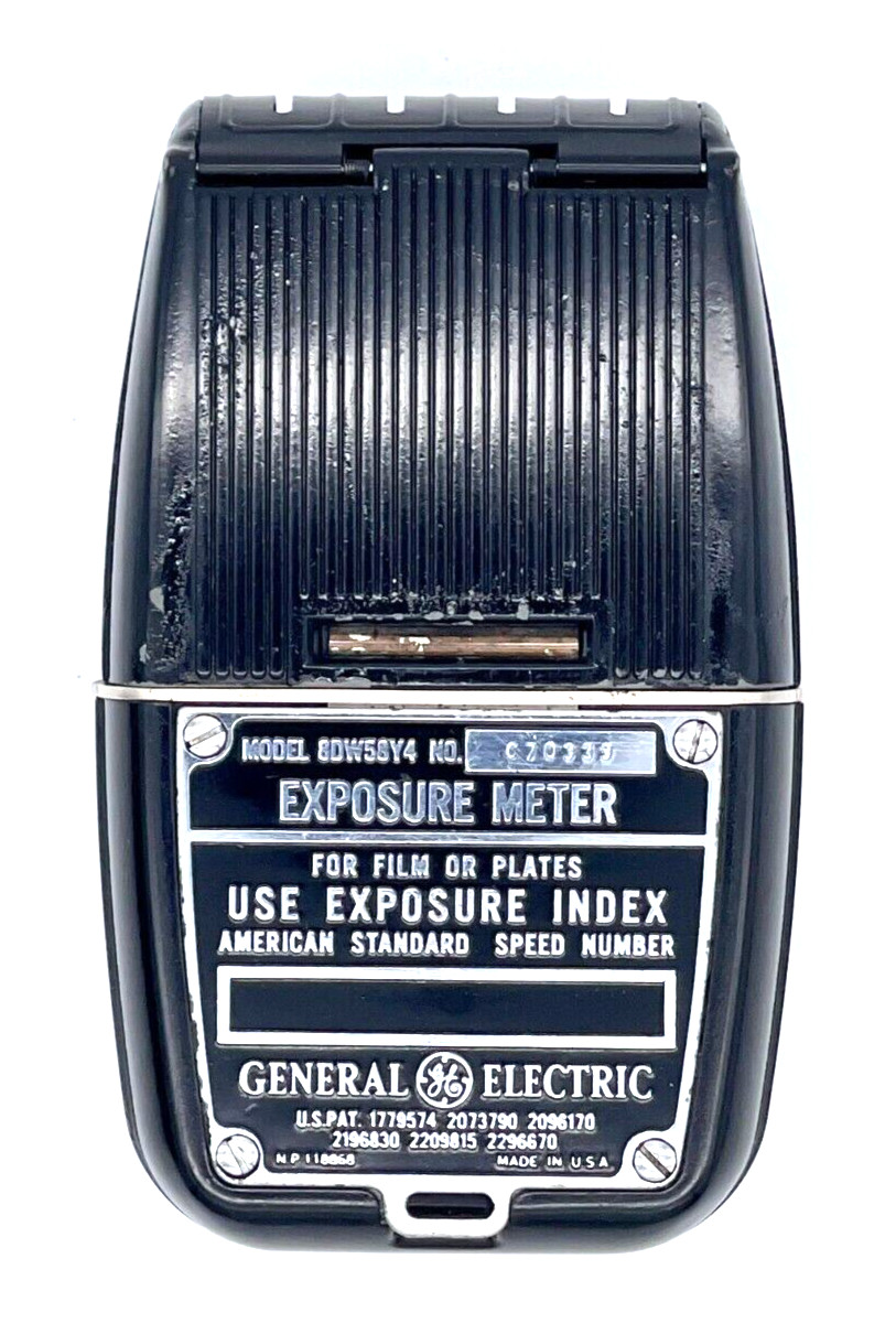 General Electric Exposure Meter Vintage for Film or Plates Leather Case