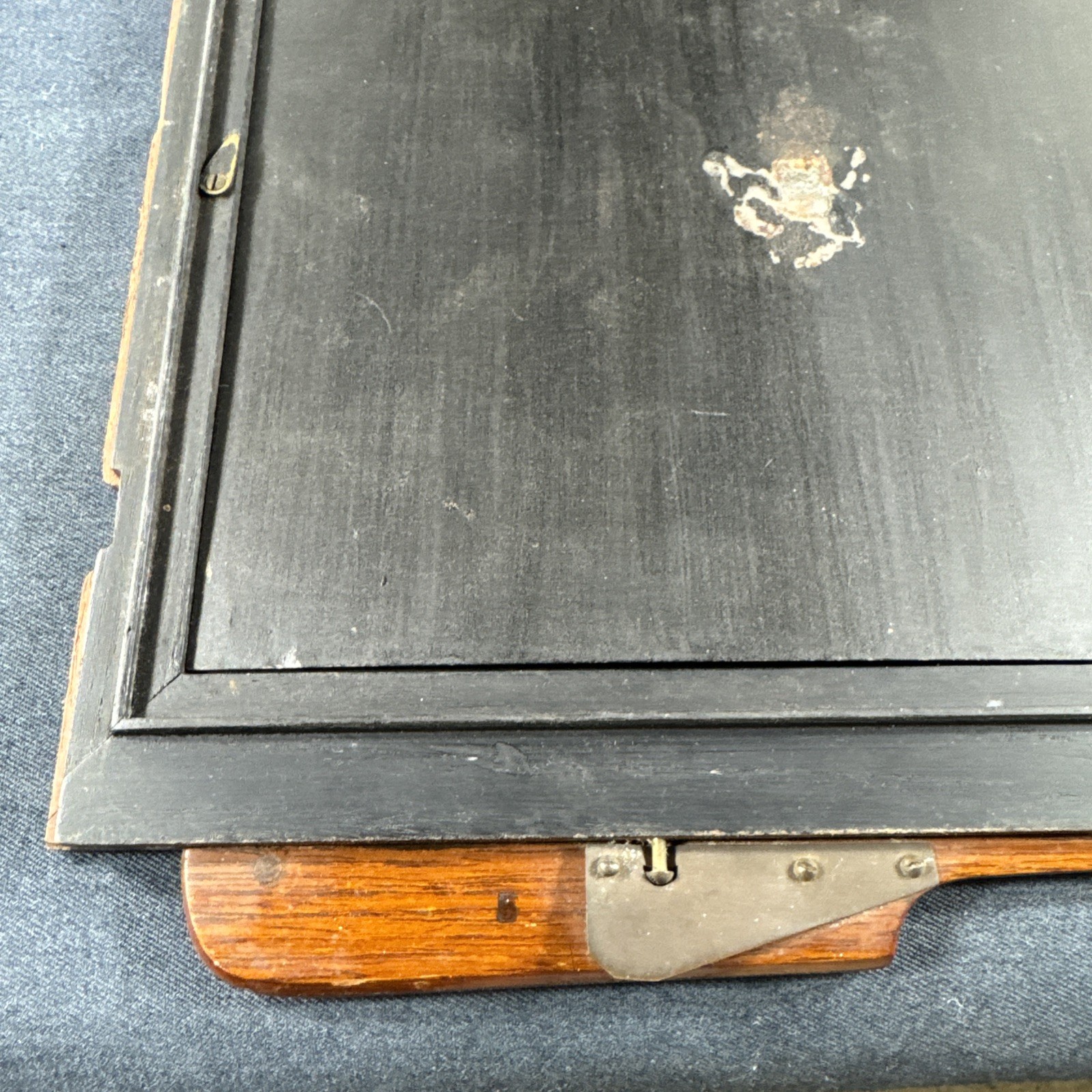 8×10 Double Sided Mahogany Book Style Glass Plate Holder Tailboard Wood Camera