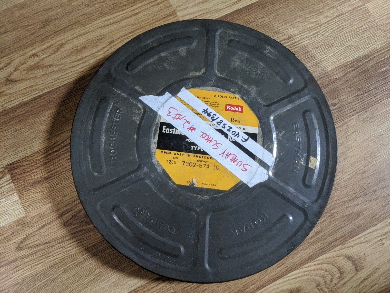 Vintage Eastman Kodak Co Tin Film Canister Rochester NY 10.5″ X 1 1/2″