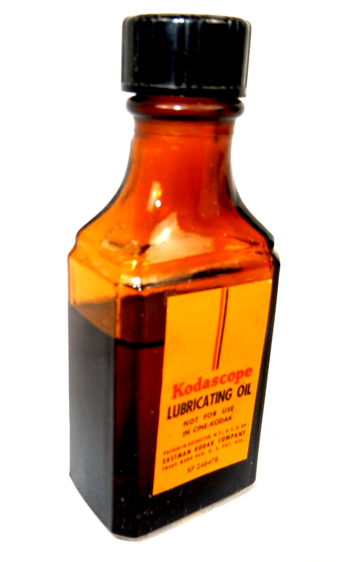Vintage Eastman Kodak Kodascope Lubricating Oil Box Partial Bottle Rare