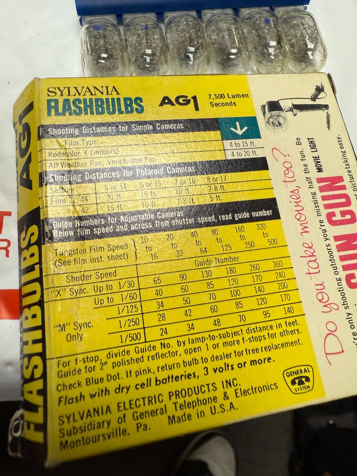 Sylvania flash bulbs LOT AG1B AG1 Lot Of 30 Bulbs Total NEW